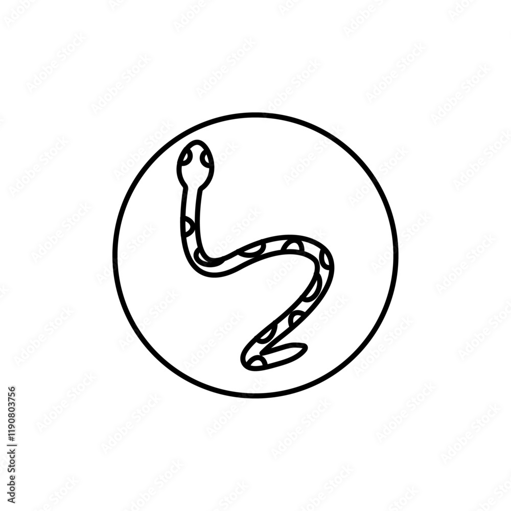 Fototapeta premium Snake icon vector outline logo sign