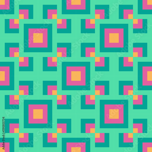 geometric pattern with repeating square in a minimalist style. Use a neutral color palette of black, white, and gray. The pattern should be seamless and elegant, suitable for various design