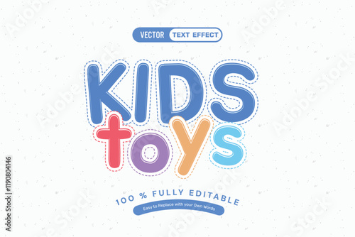 Kids Toys Editable Text Effect