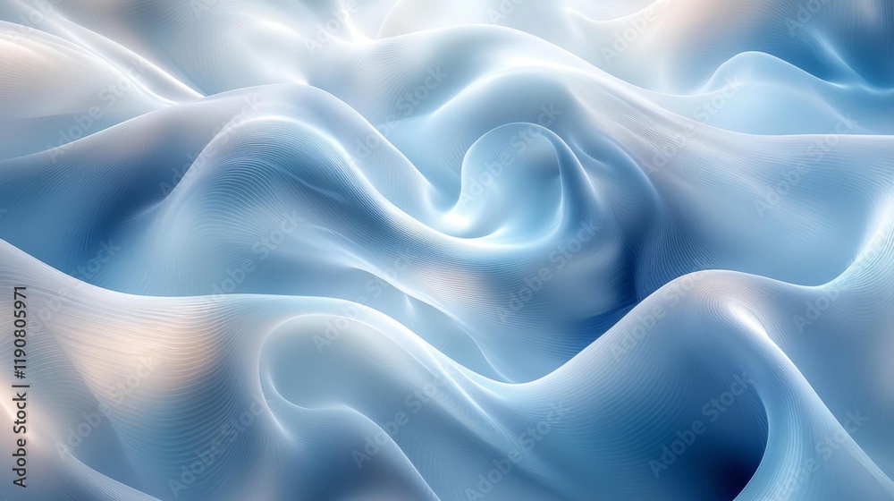 Fototapeta premium Ethereal Abstract Digital Fluid Art. Generative AI