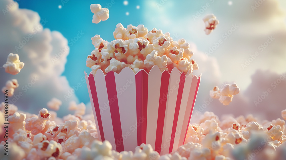 cinema popcorns in a plain background cinema popcorns in a plain background