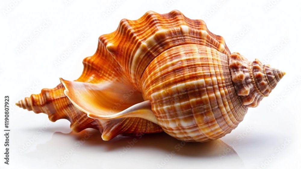 Isolated Seashell on White Background - Perfect for Summer Designs Isolated Seashell on White Background - Perfect for Summer Designs