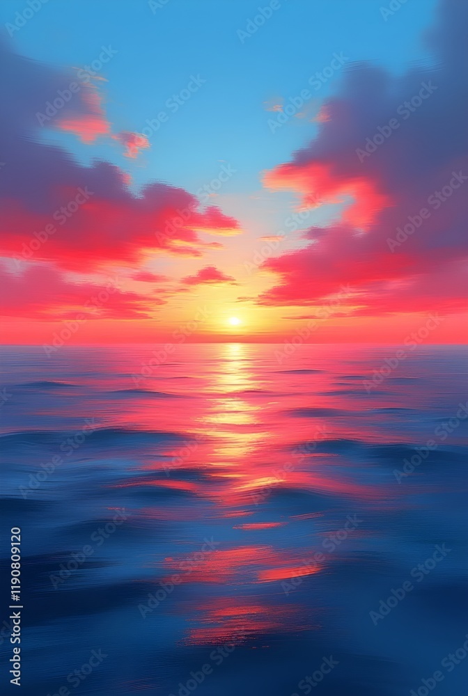 sunset over the sea