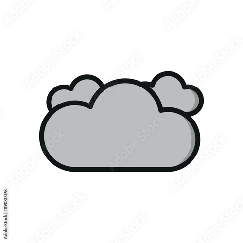 Cloudy icon with a smooth and modern design, perfect for enhancing weather, nature, or climate-themed projects