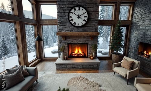 Luxurious Winter Cabin with Scenic Forest View