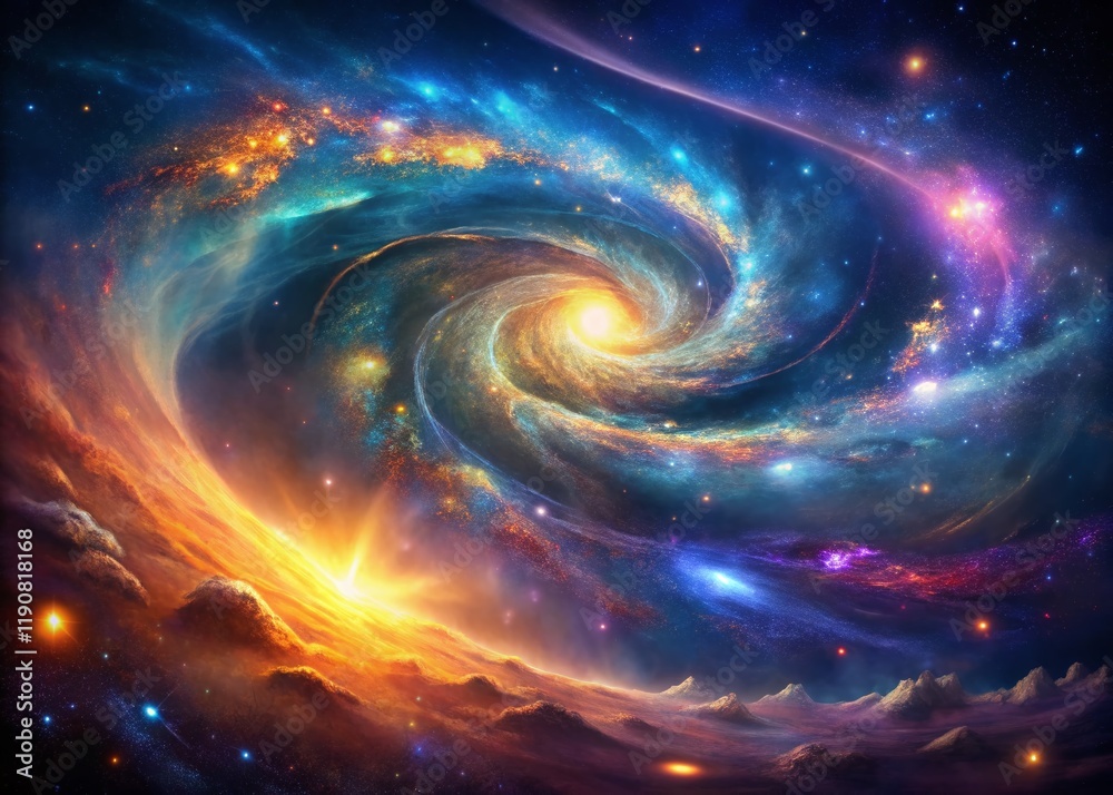 Surreal Space Galaxy Awareness Month Background for Positive Messages - Stock Photo Surreal Space Galaxy Awareness Month Background for Positive Messages - Stock Photo