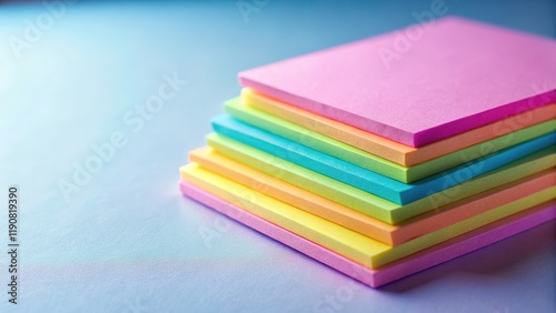 Wallpaper Mural Pastel Sticky Notes Stack Minimalist Office Supplies Photography Torontodigital.ca