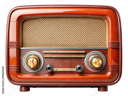 Vintage Retro Radio PNG Transparent Background -  Isolated Antique Radio Stock Photo photo