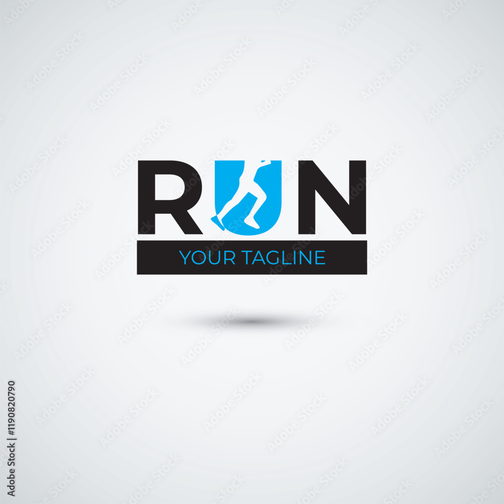 Obraz premium Running man logo jogging and marathon logo template design