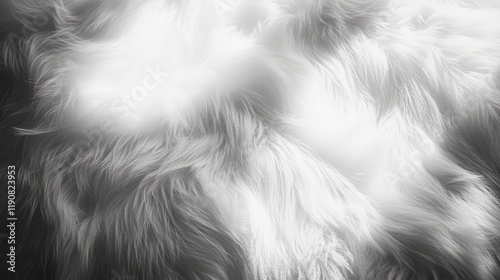 White fluffy fur fabric wool texture photo