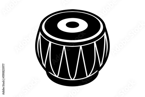 cute vector of tabla silhouette vector design