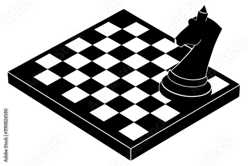 stylish plain chess board silhouette vector illustration