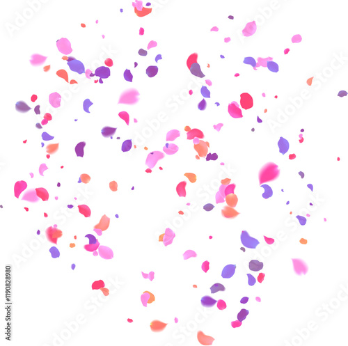 Obraz na plátně multi colored rose petals romantic background with realistic pink cherry flower petals flow or falling motion