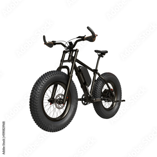 3d Render of fatbike isolated