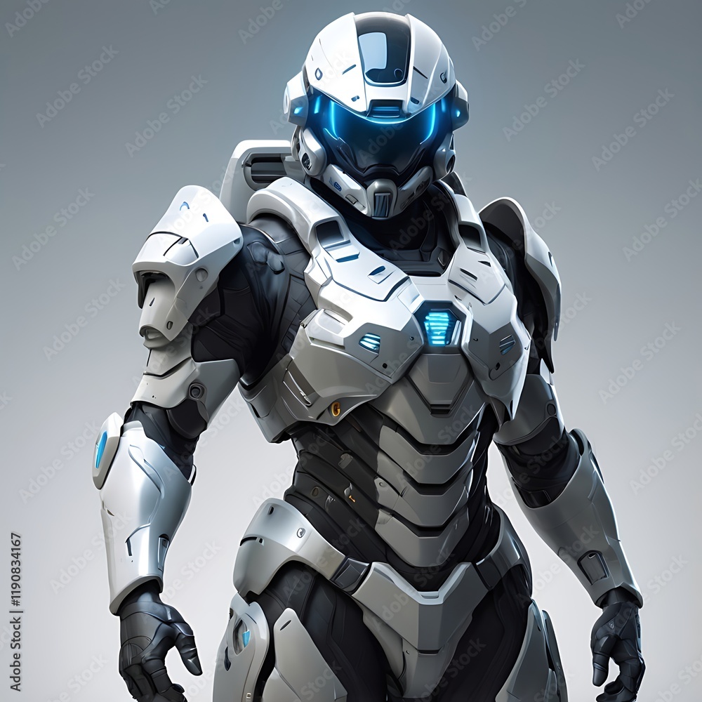 Female Cyborg Soldier in Advanced Combat Armor Female Cyborg Soldier in Advanced Combat Armor