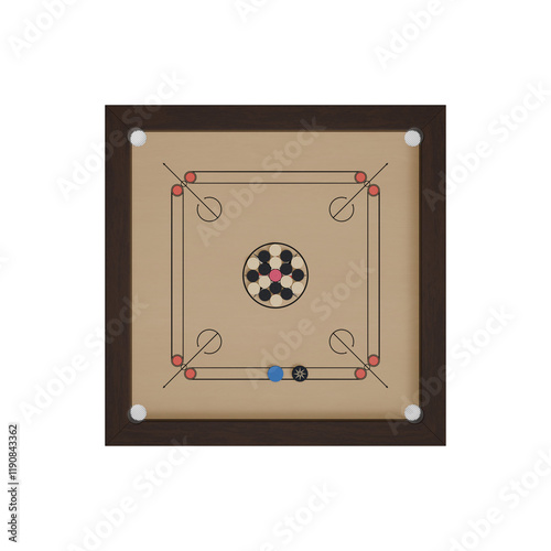 3d Render of carrom isolated