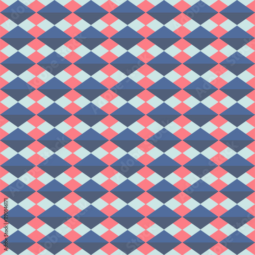 geometric pattern with repeating diamond in a minimalist style. Use a neutral color palette of black, white, and gray. The pattern should be seamless and elegant, suitable for various design