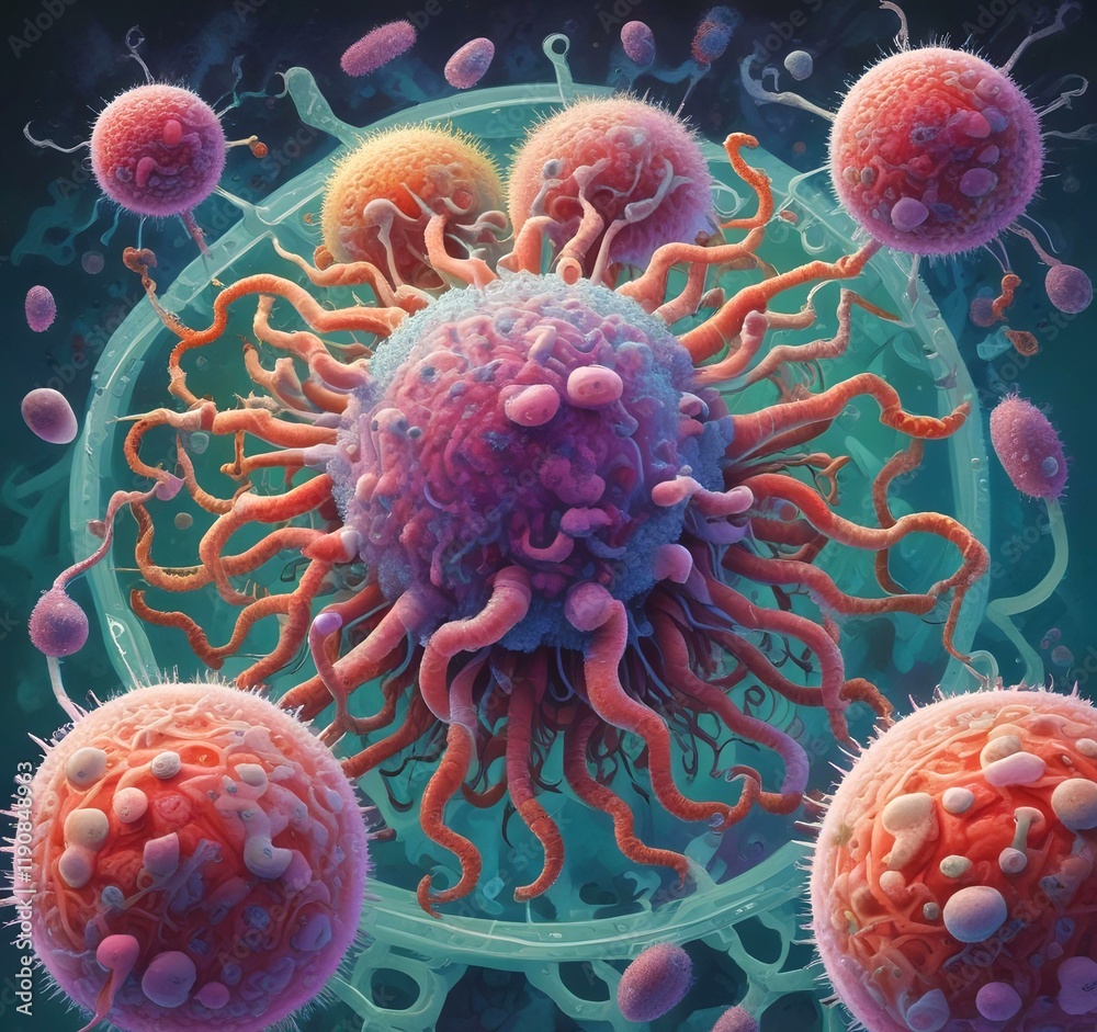 Obraz premium Illustration of bacteria.