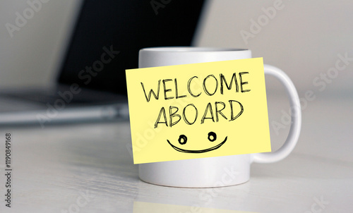 Onboarding process and Workplace Relationships are shown with the text Welcome aboard