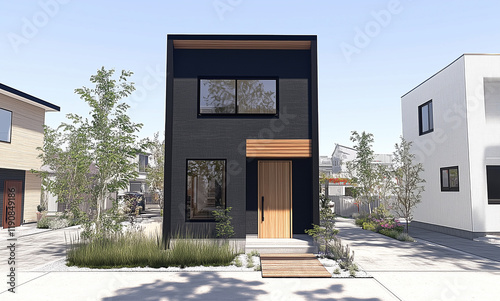 住宅イメージ　一戸建てのイラスト