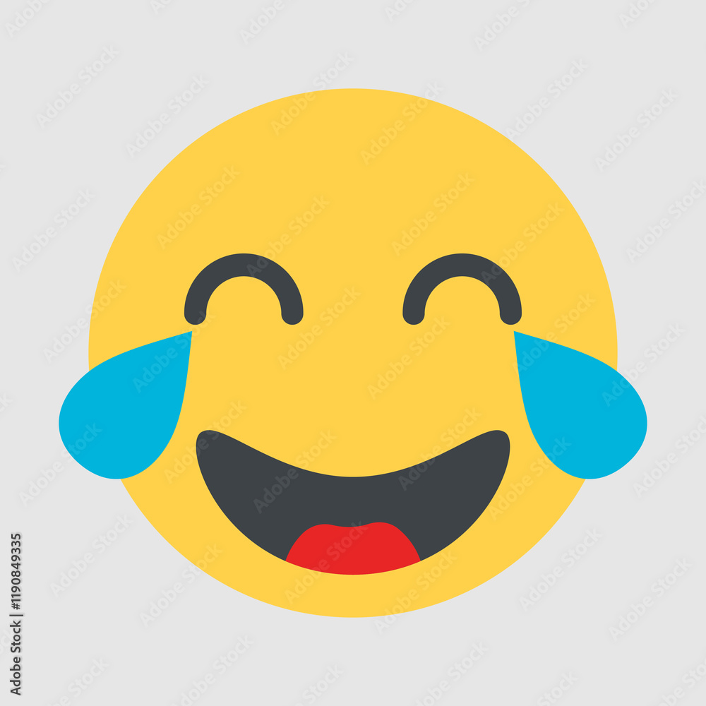Fototapeta premium A yellow face emoji icon
