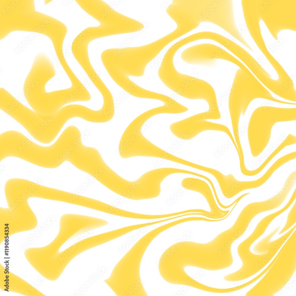 Fototapeta premium Abstract background with watercolor marble motif in yellow. Wavy yellow wallpaper