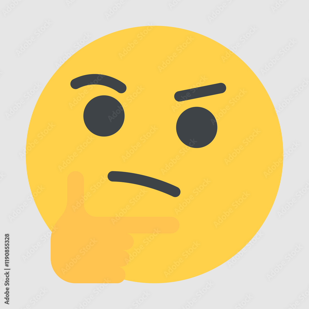 Fototapeta premium A yellow face emoji icon