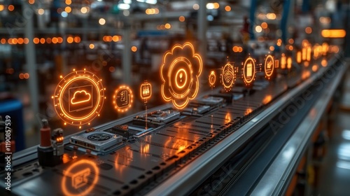 Smart factory automation, digital transformation, industry 4.0.