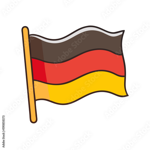 german flag vector icon, german flag vector illustration - simple illustration of german flag, perfect for logos german flag 