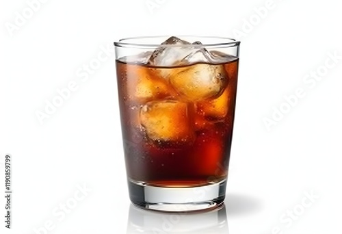 Wallpaper Mural Refreshing drink of cola and ice in a glass on a dark background close up
 Torontodigital.ca