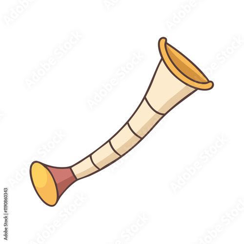 alpine horn vector icon, alpine horn vector illustration - simple illustration of alpine horn, perfect for logos alpine horn 