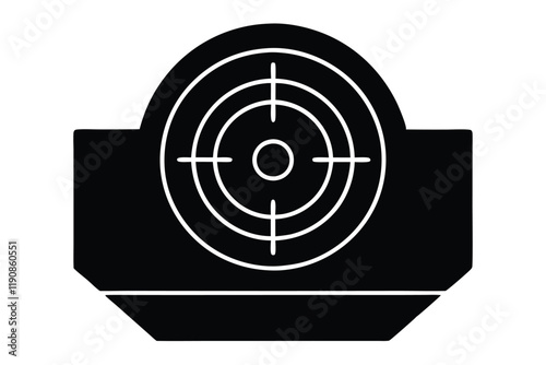 Target Board Clipart Vector Illustration. Target Board silhouette vector