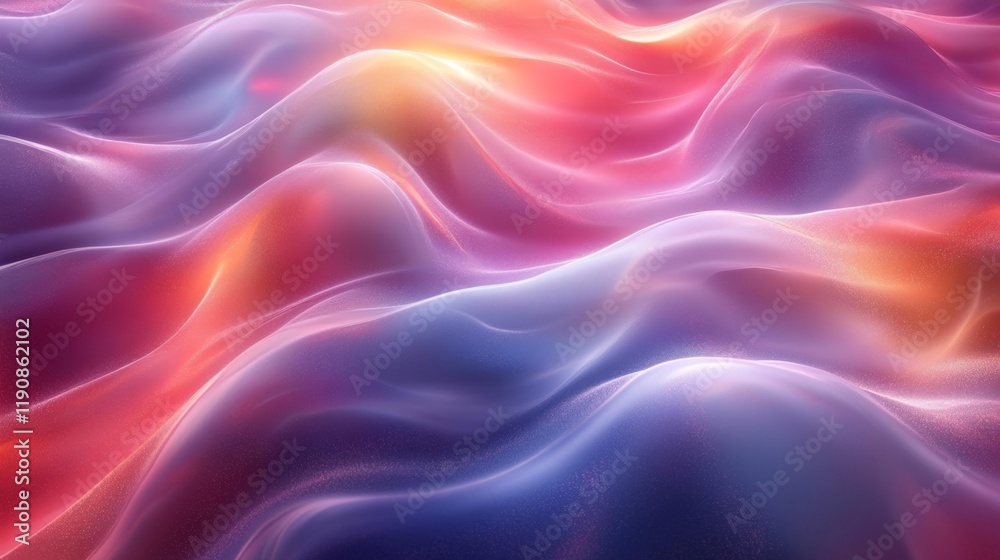 Abstract Iridescent Wave Background. Generative AI Abstract Iridescent Wave Background. Generative AI