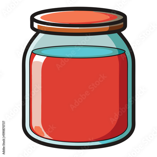 glass jar with red caviar