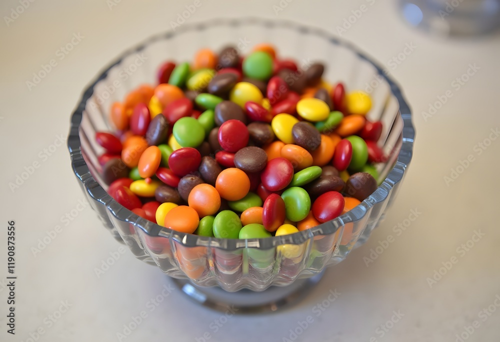 Colorful jelly beans in a glass bowl Colorful jelly beans in a glass bowl