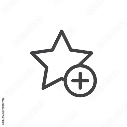 Add Favorite icon Simple outline vector logo