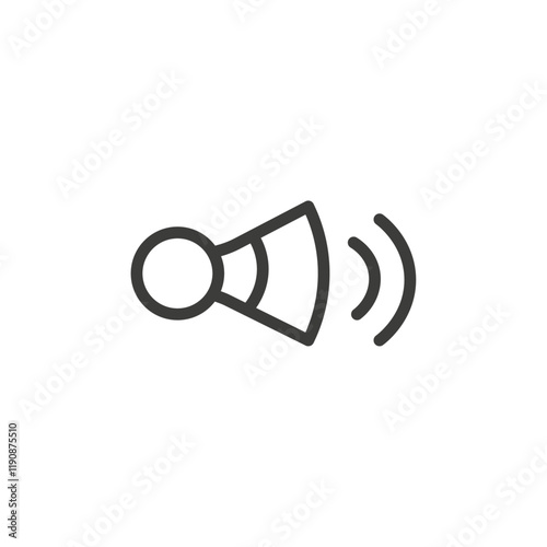 Car horn icon Simple outline vector logo photo