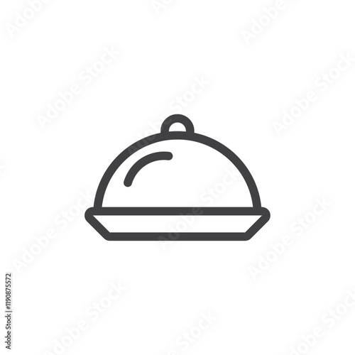 cloche icon Simple outline vector logo