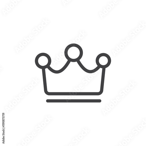 Crown Icon Simple outline vector logo