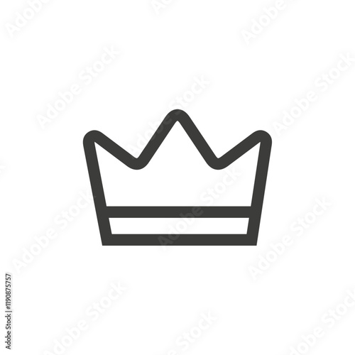 Crown icon Simple outline vector logo