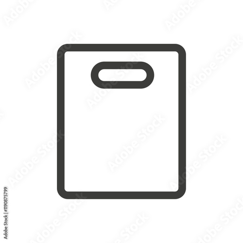 Cutting board icon Simple outline vector logo
