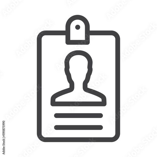 employee ID icon Simple outline vector logo