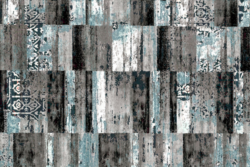 Geometrical Carpet abstract Pattern in high definition texture isolated on white canvas with trending colors
