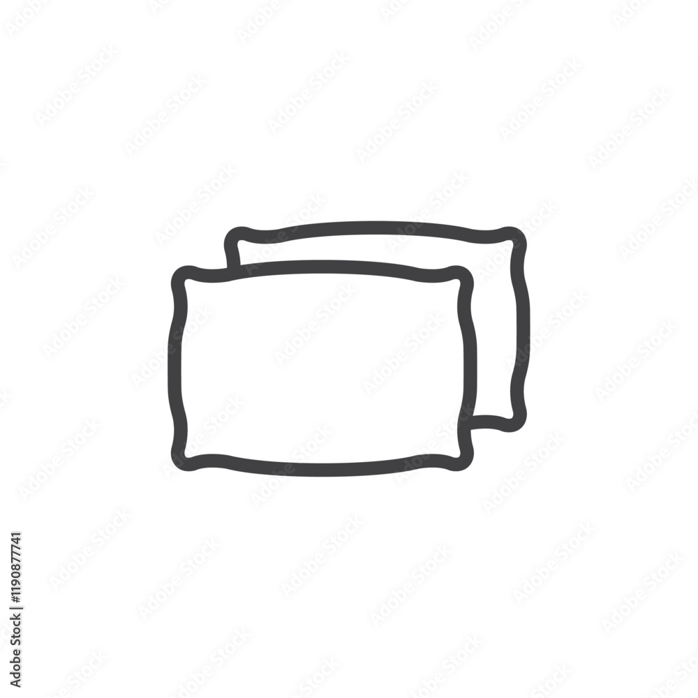 Pillow icon Simple outline vector logo Pillow icon Simple outline vector logo