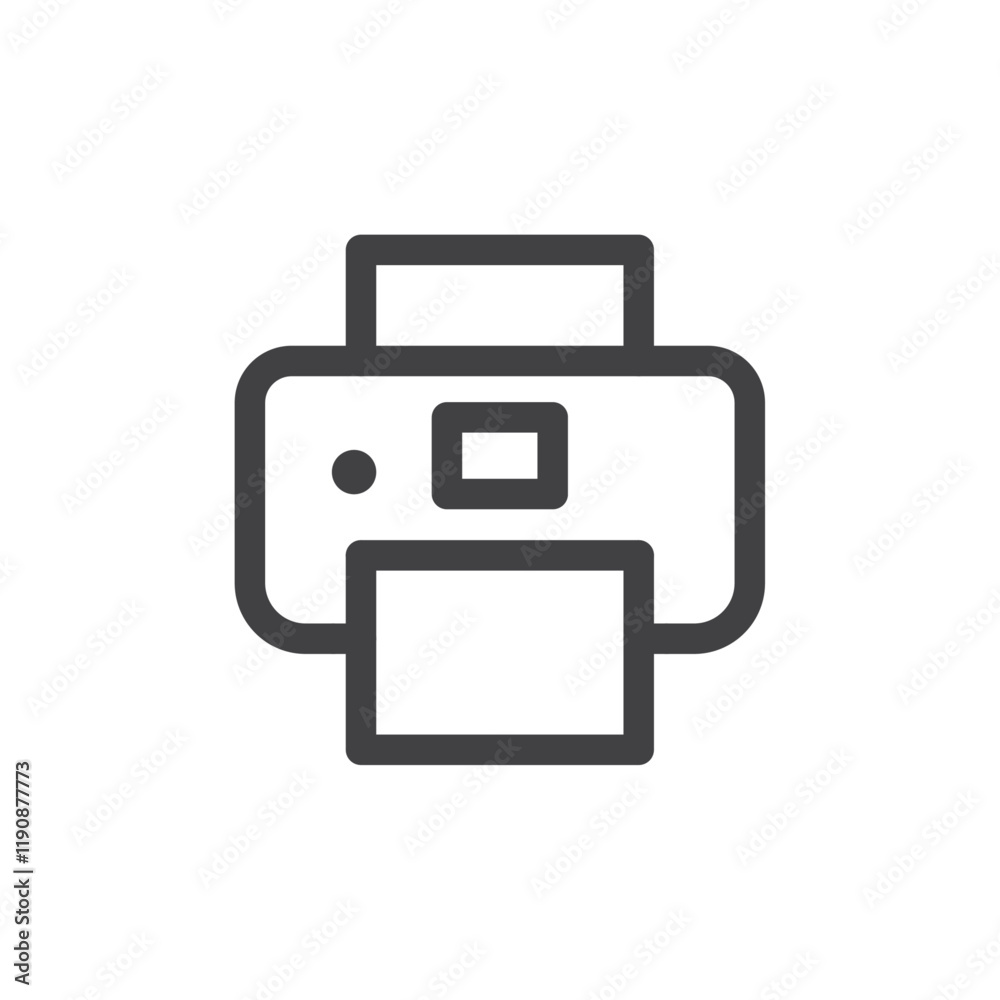 Printer icon Simple outline vector logo Printer icon Simple outline vector logo