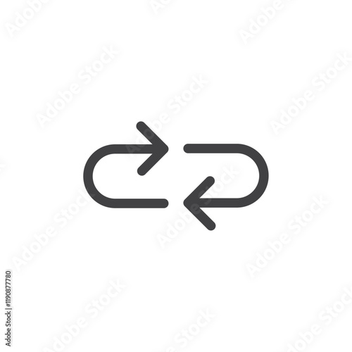Refresh icon Simple outline vector logo