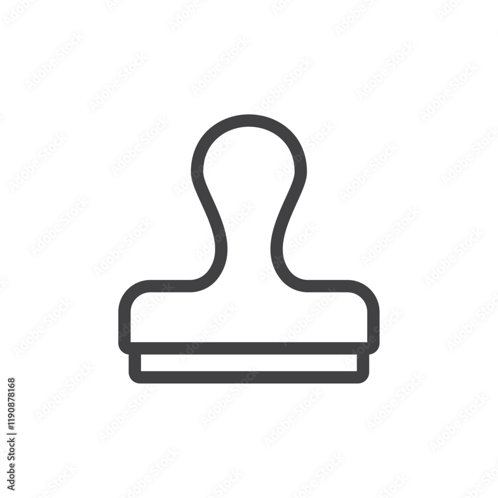 Stamp icon Simple outline vector logo Stamp icon Simple outline vector logo
