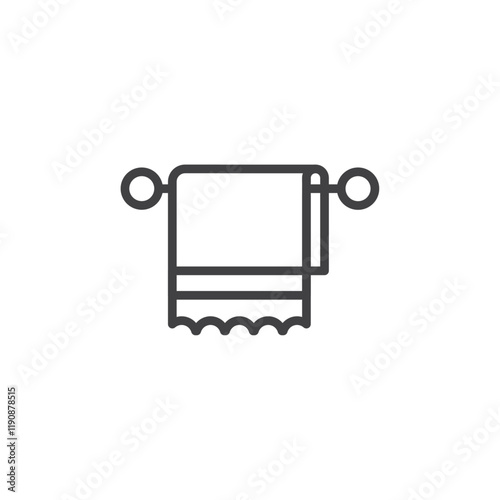 Towel icon Simple outline vector logo