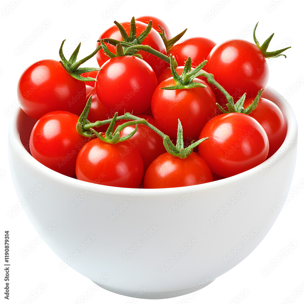 Bountiful Tomato Harvest in White Bowl Fresh Organic Produce Bountiful Tomato Harvest in White Bowl Fresh Organic Produce