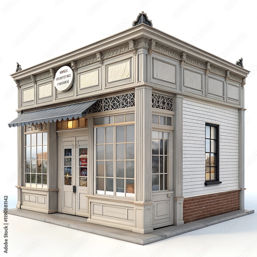 Obraz premium 3d storefront template